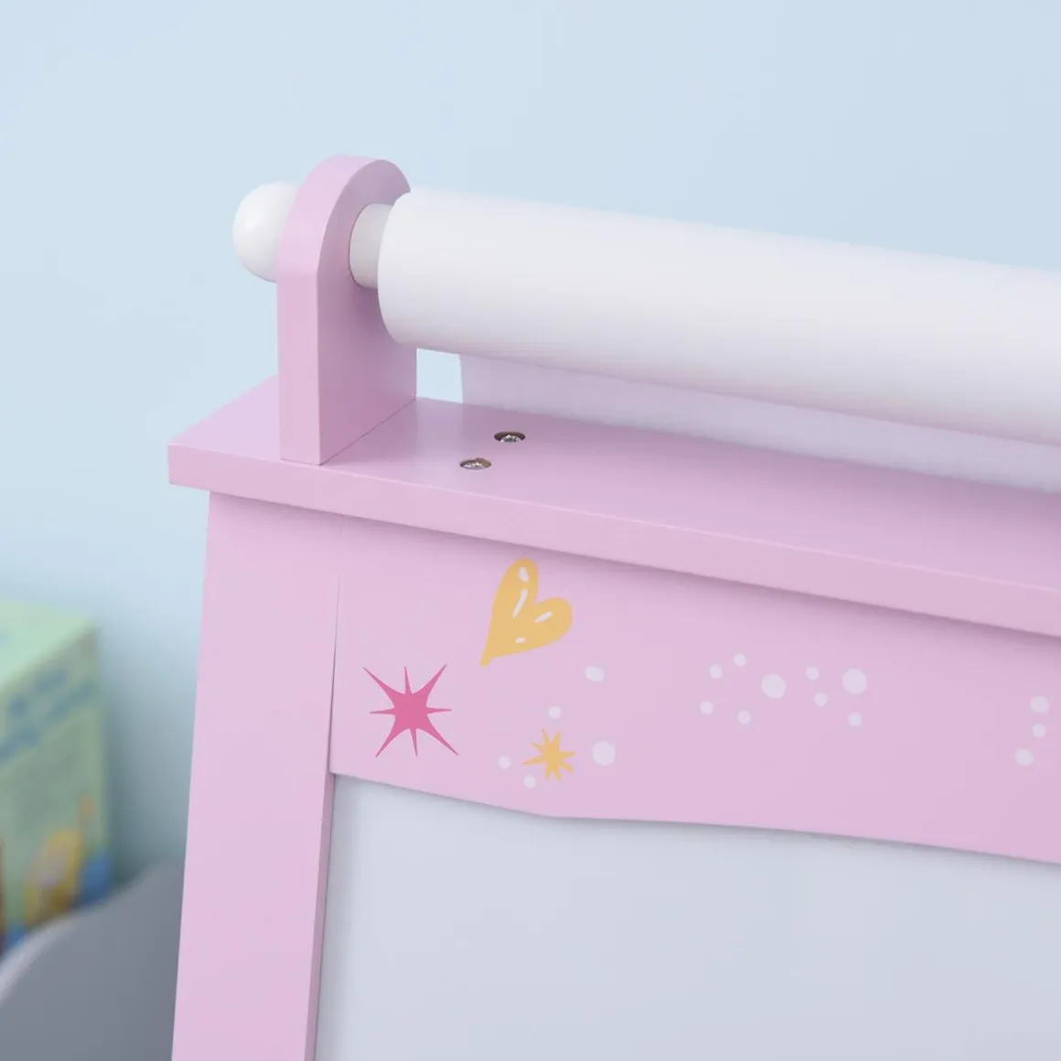 Homcom - Pizarra infantil 3 en 1 con caballete