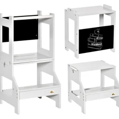 Homcom - Torre aprendizaje 2 en 1 madera Gris