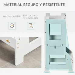 Homcom - Torre aprendizaje 2 en 1 madera Gris