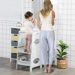 Homcom - Torre de aprendizaje madera Gris