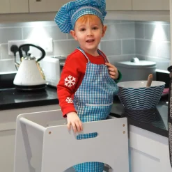 Homcom - Torre de aprendizaje madera Gris