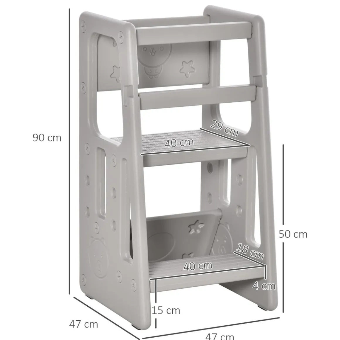 Homcom - Torre de aprendizaje Gris