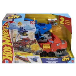 Hot Wheels City - Dragón Transportador con Ataque Doble