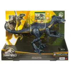 Jurassic World - Figura de dinosaurio Jurassic World Indoraptor con equipo de ataque y seguimiento ㅤ