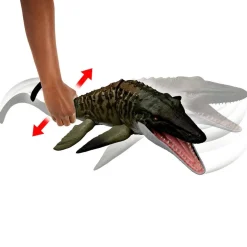 Jurassic World - Mosasaurus “Bite ’N Blast” con mini Dilophosaurus