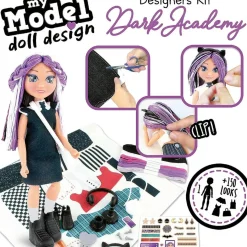 Kit de diseño de moda para muñeca estilo academía oscura