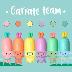 Legami - Set de 6 minimarcadores para trazos finos y gruesos, color fluorescente ㅤ