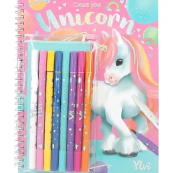 Libro de colorear Ylvi con rotuladores Unicornio