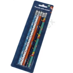 Lápiz con borrador azul