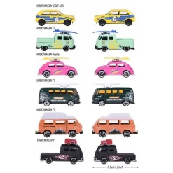 Majorette - Cars - Coches Premium Volkswagen Originals, Escala 1:64, 6 Modelos Surtidos (Varios modelos) ㅤ