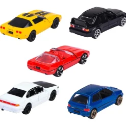 Majorette - Pack de 5 coches de metal escala 1:64, edición clásicos años 90 ㅤ