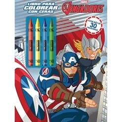 Marvel - Los Vengadores - Libro de actividades para colorear con ceras: Los Vengadores ㅤ