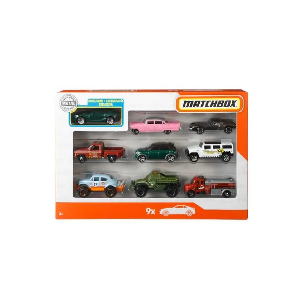Matchbox - Pack 9 vehículos (varios modelos)