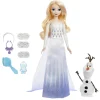 Mattel - Frozen - Aventuras de Elsa y Olaf con Nieve Muñeca ㅤ