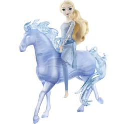 Mattel - Frozen - Muñeca rubia con vestido y caballo Nokk de Frozen 2 ㅤ