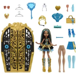 Mattel - Monster High - Muñeca Skulltimate Cleo con armario y accesorios