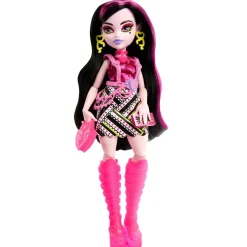 Mattel - Monster High - Muñeca Draculaura Neon Frights con accesorios luminosos ㅤ