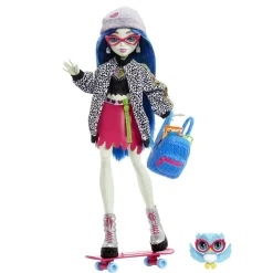Mattel - Monster High - Muñeca Ghoulia con mascota y accesorios ㅤ