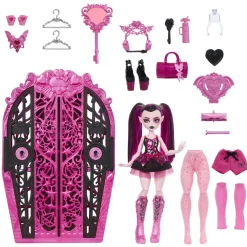 Mattel - Monster High - Muñeca Draculaura Skulltimate con armario y accesorios