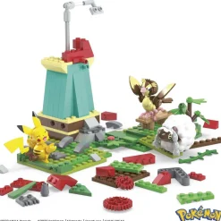 Mattel - Pokemon - Construcción Pokémon con movimiento: Pikachu, Wooloo y Pidgey, 240 bloques ㅤ