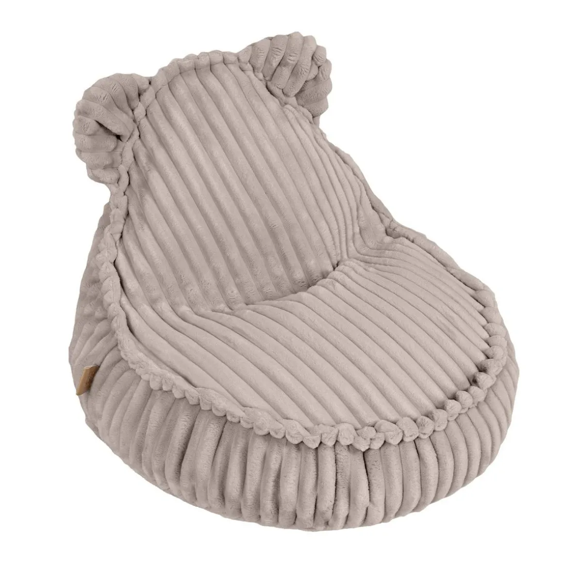MeowBaby - Churros Sako Bag Teddy – Puf infantil en beige