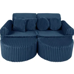 MeowBaby - Sofá Infantil Churros Pocket Max Color Azul Medianoche