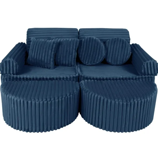 MeowBaby - Sofá Infantil Churros Pocket Max Color Azul Medianoche