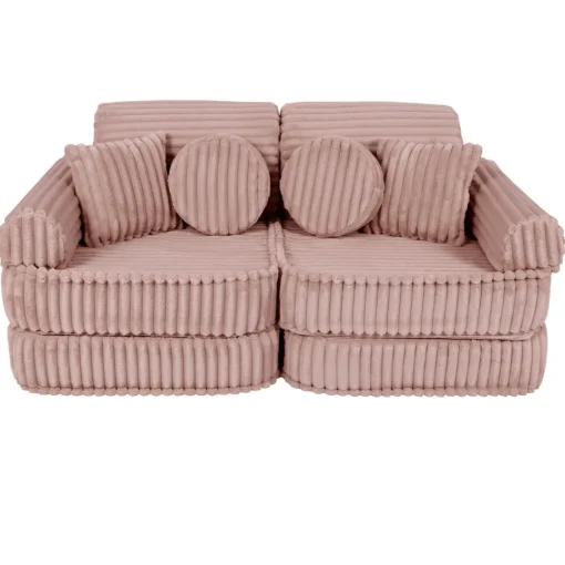 MeowBaby - Sofá Infantil Churros Pocket Plus Color Rosa Ruby Chocolate