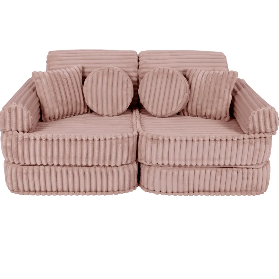 MeowBaby - Sofá Infantil Churros Pocket Plus Color Rosa Ruby Chocolate