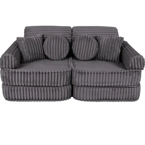 MeowBaby - Sofá Infantil Churros Pocket Plus Color Gris Jurassic