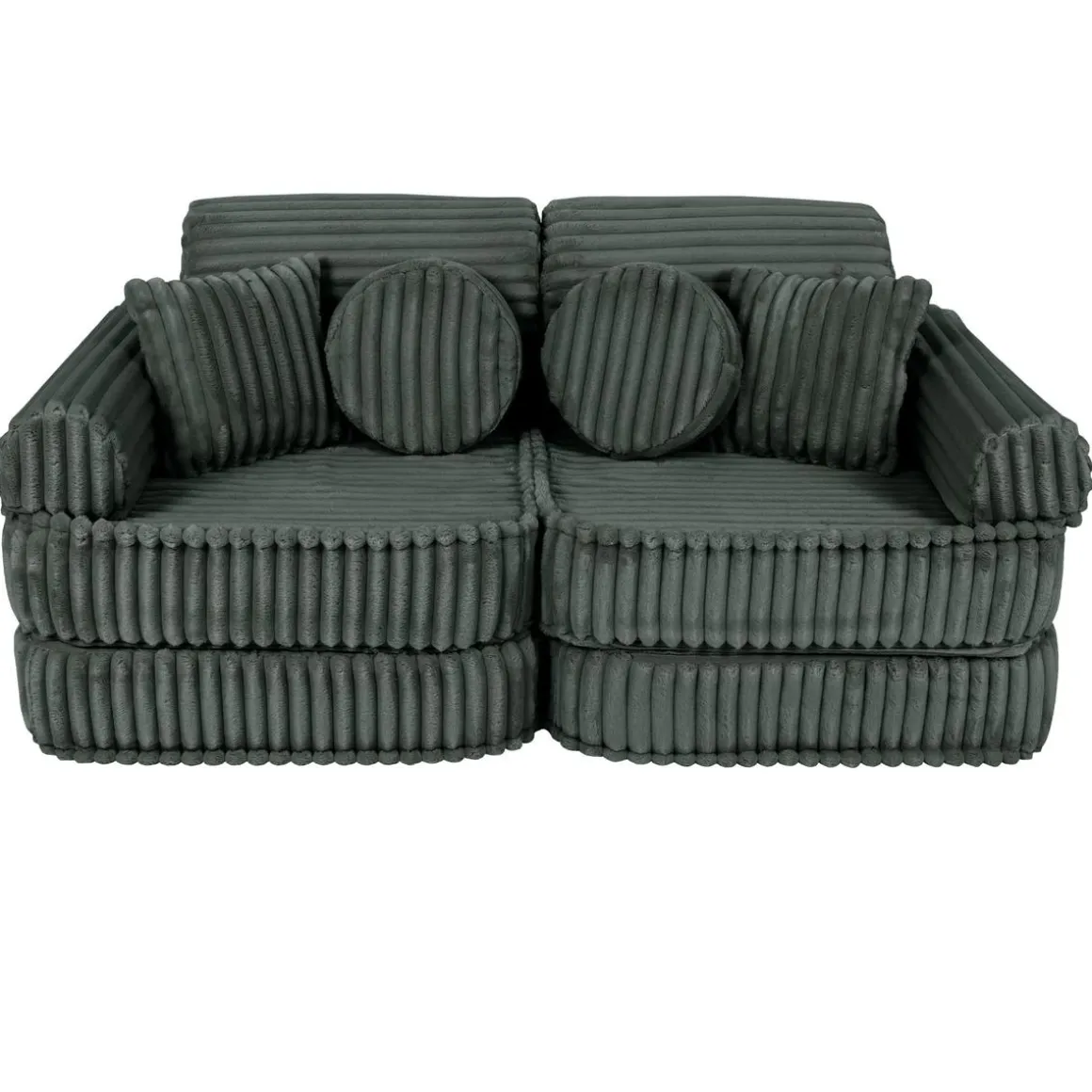 MeowBaby - Sofá Infantil Churros Pocket Plus Color Verde Pine Forest