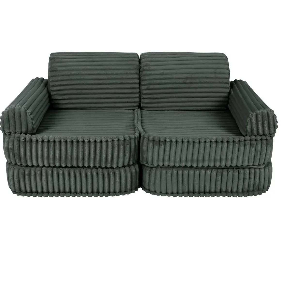 MeowBaby - Sofá Infantil Churros Pocket Plus Color Verde Pine Forest