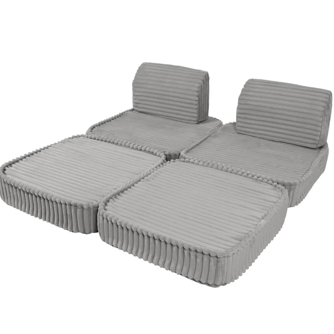 MeowBaby - Sofá Infantil Churros Pocket Basic Color Gris Jurassic