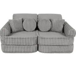 MeowBaby - Sofá Infantil Churros Pocket Plus Color Gris Moon Dust