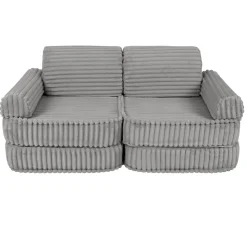 MeowBaby - Sofá Infantil Churros Pocket Plus Color Gris Moon Dust