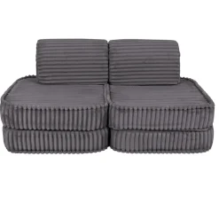 MeowBaby - Sofá Infantil Churros Pocket Basic Color Gris Moon Dust