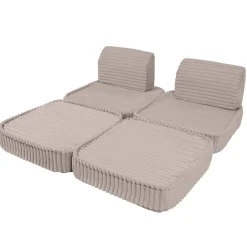 MeowBaby - Sofá Infantil Churros Pocket Basic Color Beige Pebble