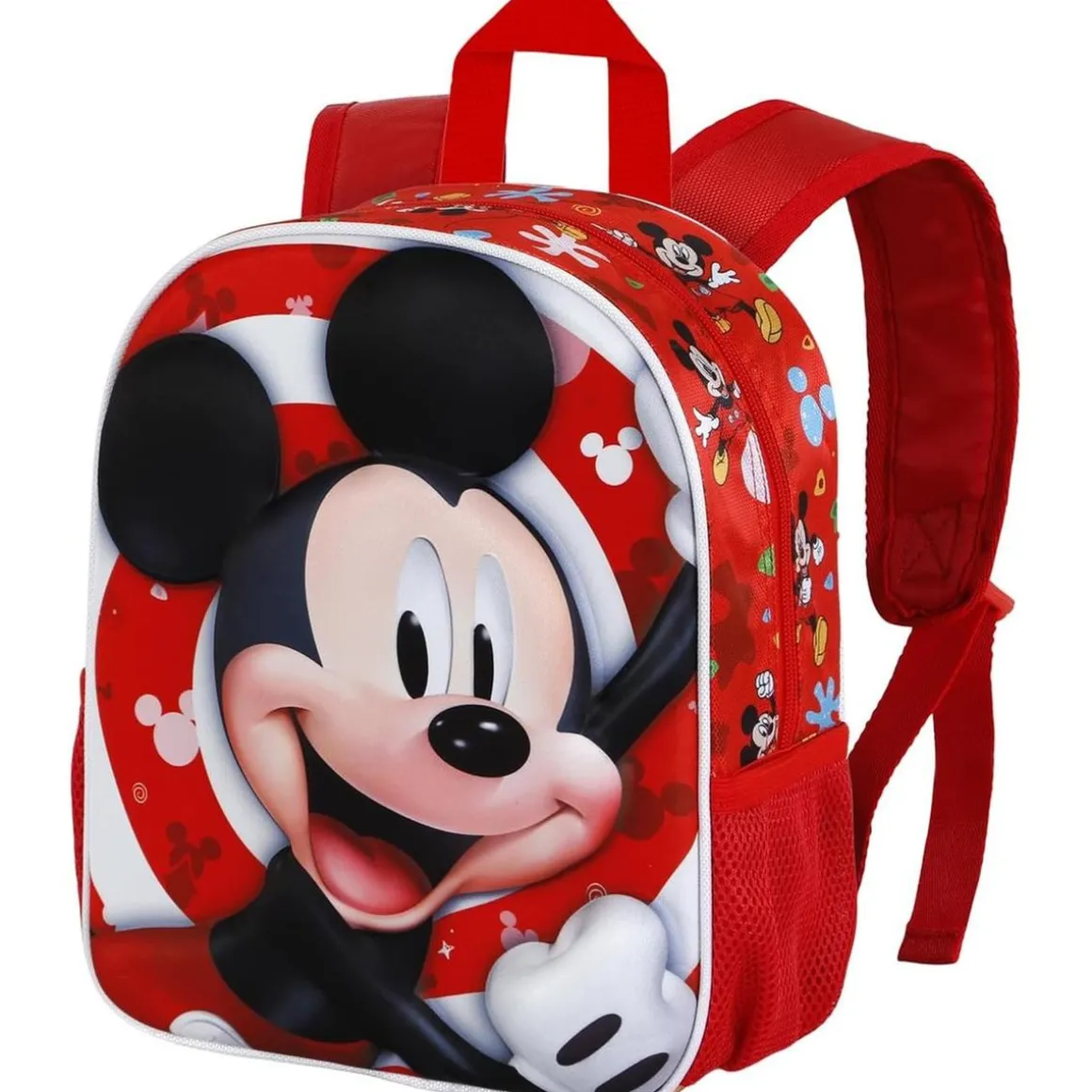 Mickey Mouse - Mochila Preescolar 3D Compacta Roja ㅤ