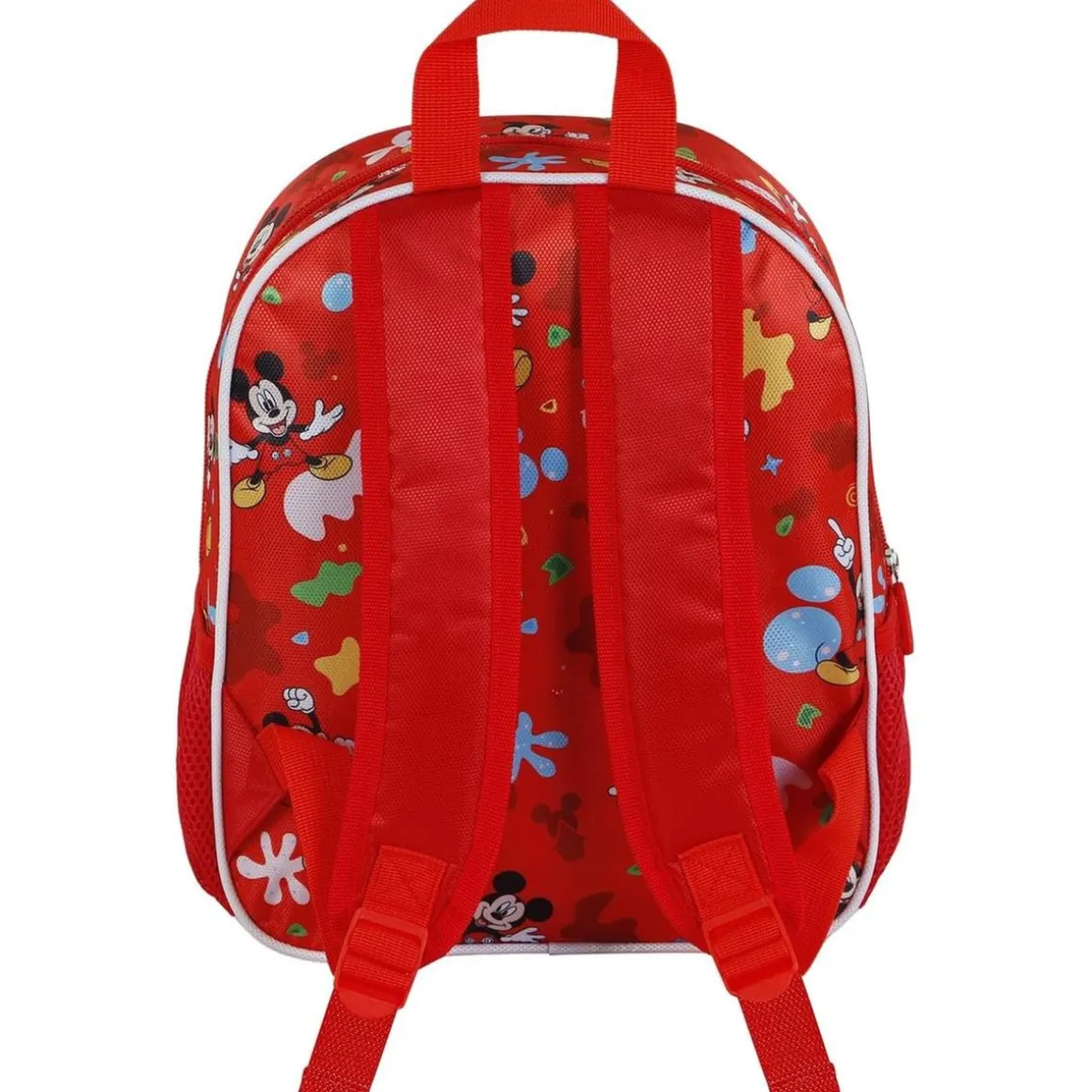 Mickey Mouse - Mochila Preescolar 3D Compacta Roja ㅤ