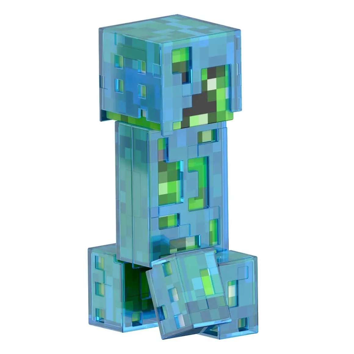Minecraft - Figura articulada Creeper Nivel Diamante con accesorios ㅤ