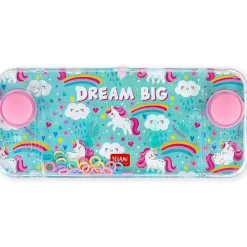 Mini juego portátil de agua con anillos, tema unicornio ㅤ