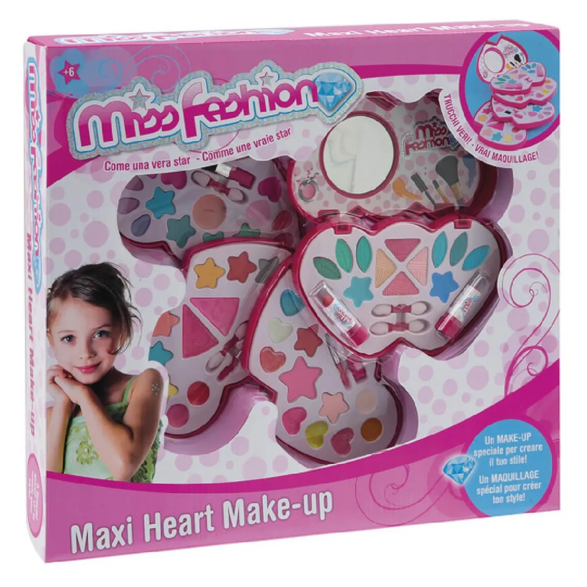Miss Fashion - Estuche de maquillaje Maxi corazón