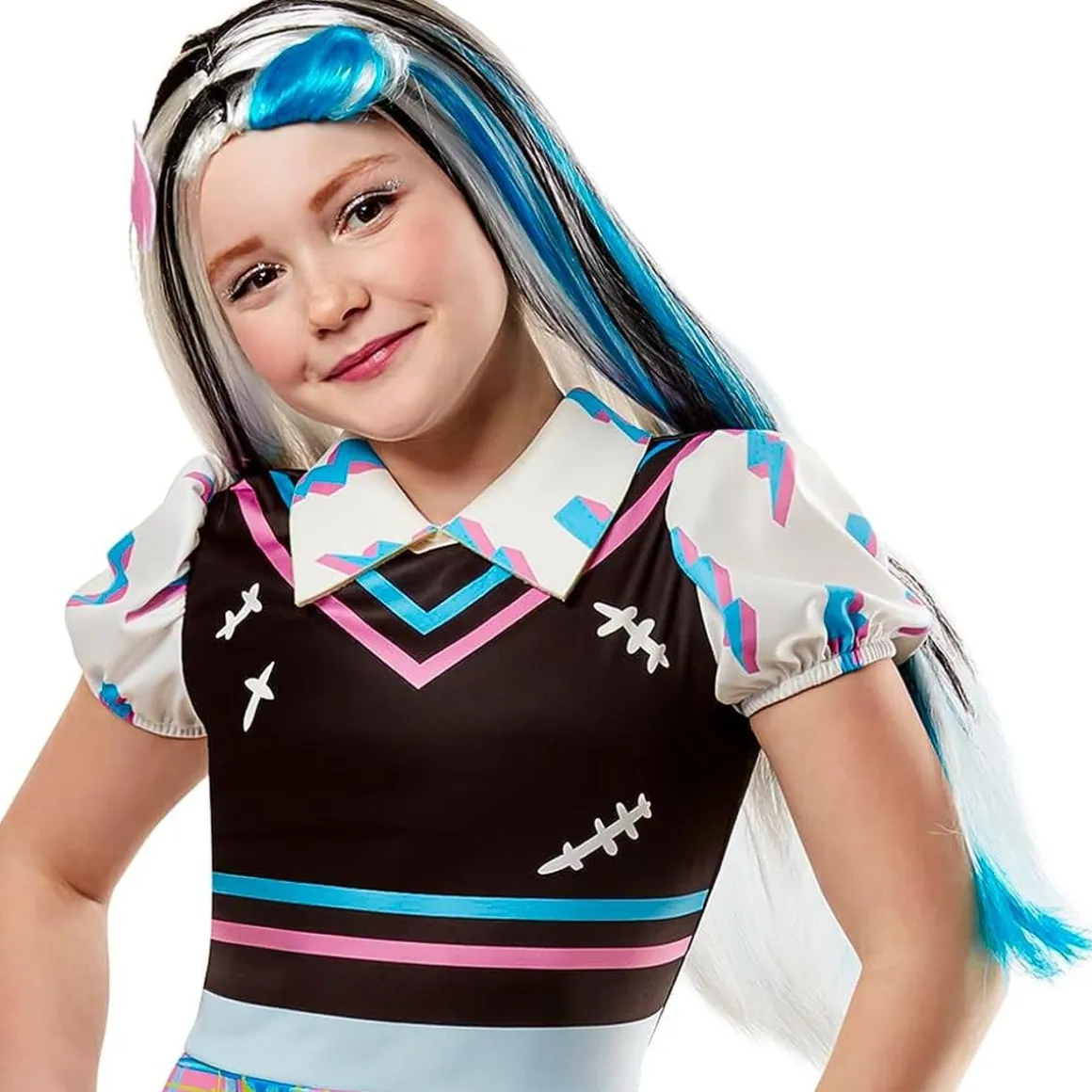 Monster High - Peluca Frankie Stein talla Standard para Carnaval, Navidad, Fiestas y Halloween