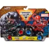 Monster Jam - Pack 2 vehículos Marvel - Venom vs Spider-man