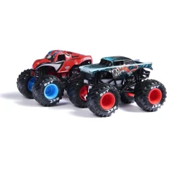 Monster Jam - Pack 2 vehículos Marvel - Venom vs Spider-man