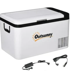 Outsunny - Nevera congelador portatil 25L Blanco