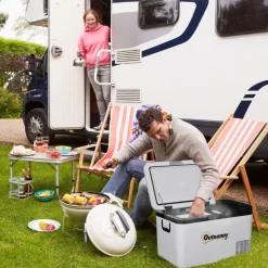 Outsunny - Nevera congelador portatil 25L Blanco