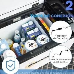 Outsunny - Nevera congelador portatil 25L Blanco