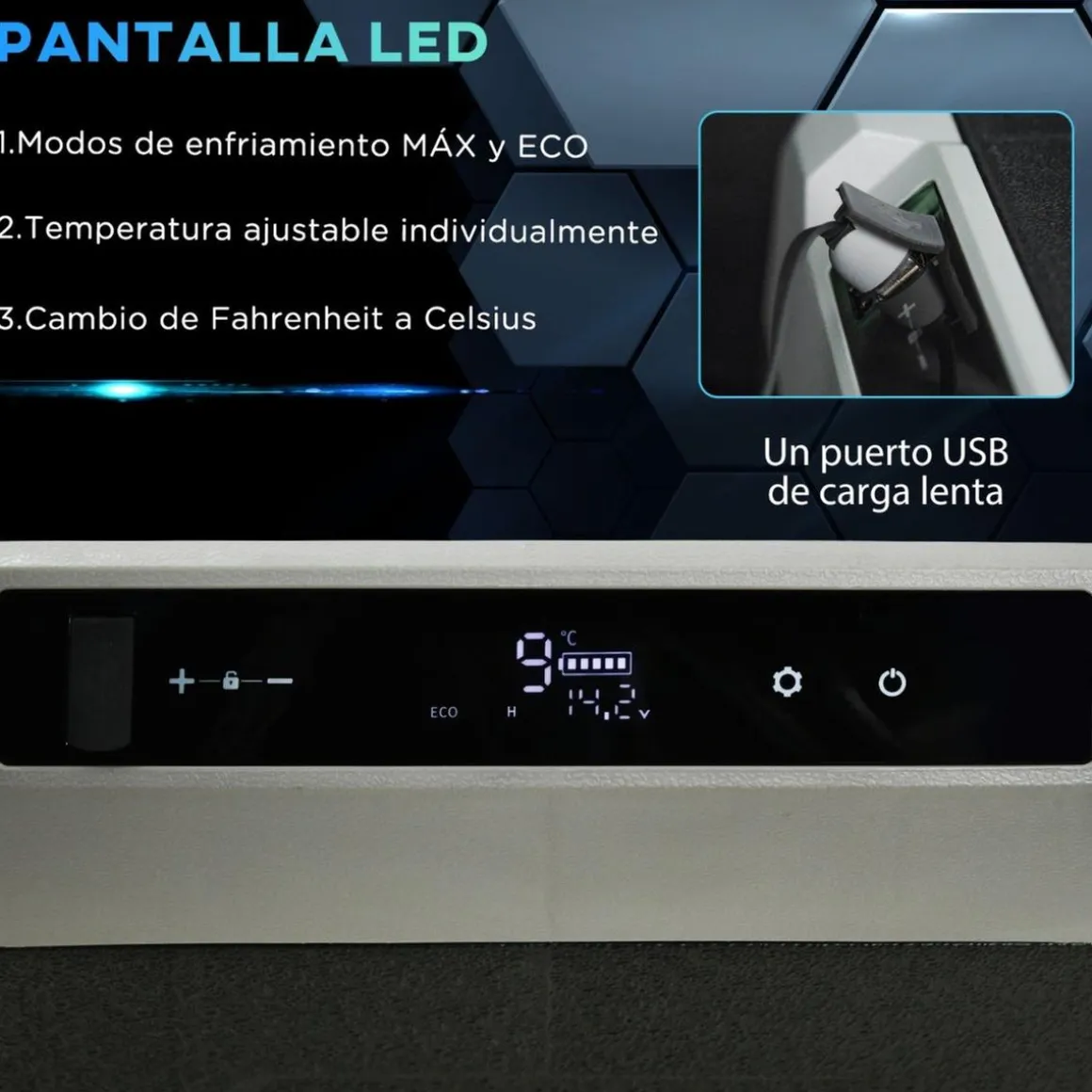 Outsunny - Nevera congelador portatil 60L Negro