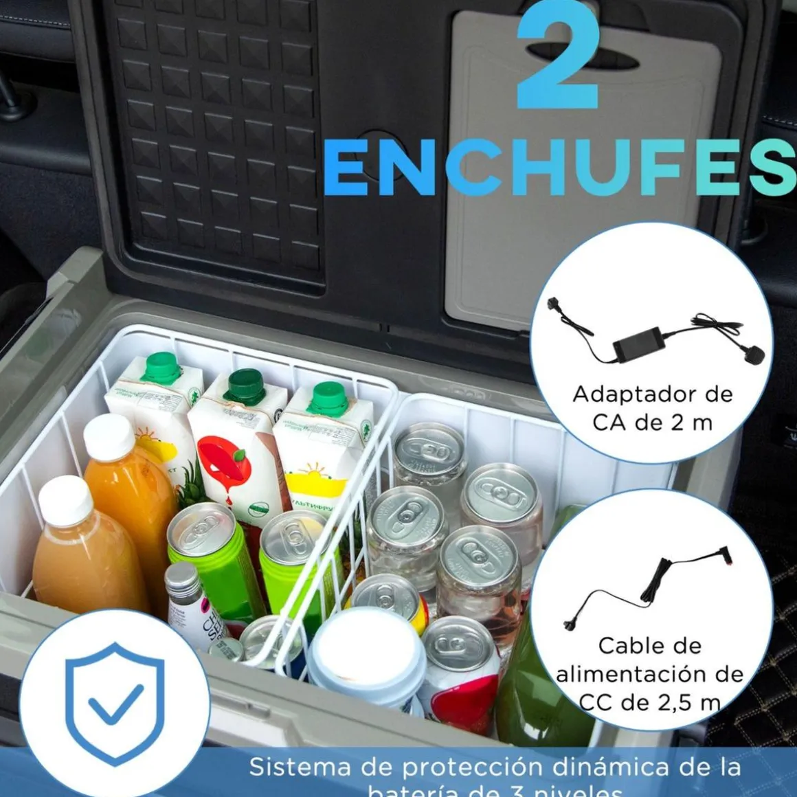 Outsunny - Nevera congelador portatil 60L Negro